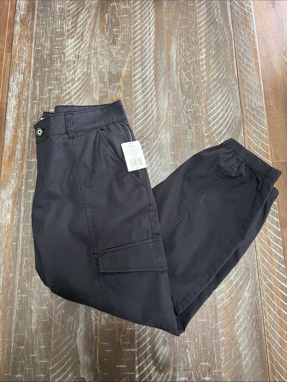 Ladies Cargo Style Black Modern Pants